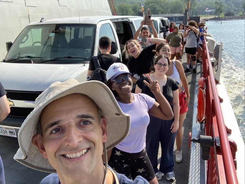 Crossing Lake Wisconsin on the Merrimac ferry